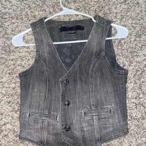 Denim Miss me cropped vest